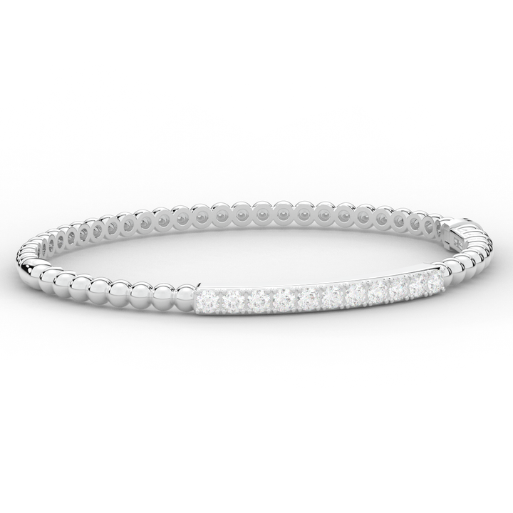 1.10CT.TW ROUND LAB DIAMOND BANGLE - Nazarelle