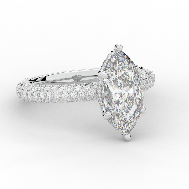 2.60CT.TW MARQUISE LAB DIAMOND ENGAGEMENT RING - Nazarelle