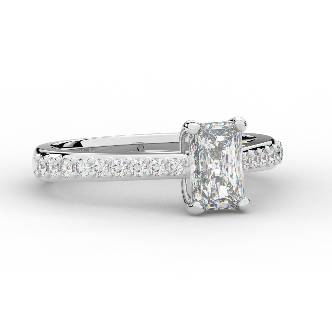 1.25CT.TW RADIANT LAB DIAMOND SOLITAIRE ENGAGEMENT RING - Nazarelle