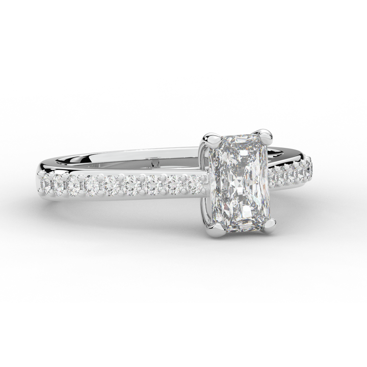 1.25CT.TW RADIANT LAB DIAMOND SOLITAIRE ENGAGEMENT RING - Nazarelle