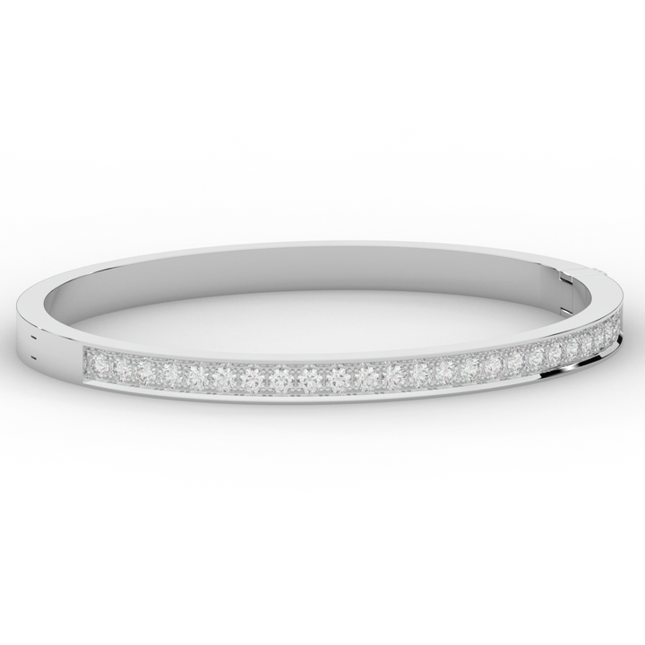 1.25CT.TW ROUND LAB DIAMOND BANGLE - Nazarelle