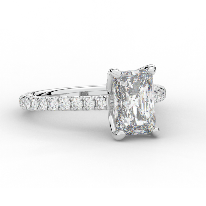 2.70CT.TW RADIANT LAB DIAMOND SOLITAIRE ENGAGEMENT RING - Nazarelle