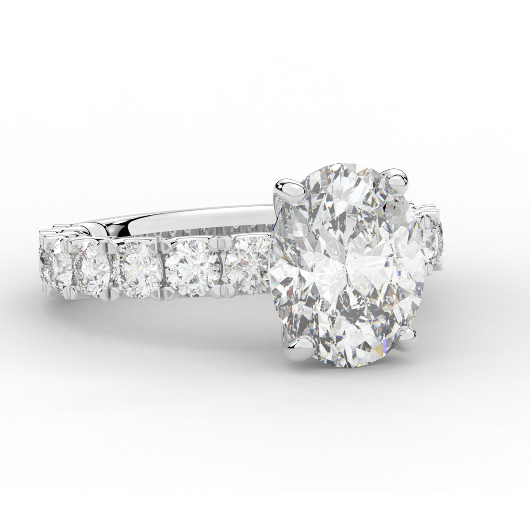 4.35CT.TW OVAL LAB DIAMOND ENGAGEMENT RING - Nazarelle
