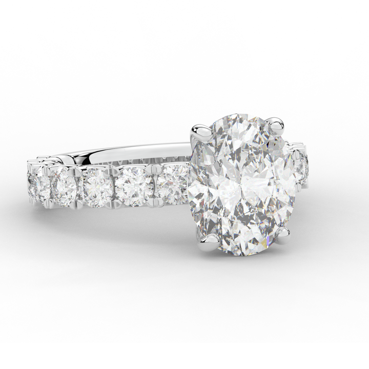 4.35CT.TW OVAL LAB DIAMOND ENGAGEMENT RING - Nazarelle