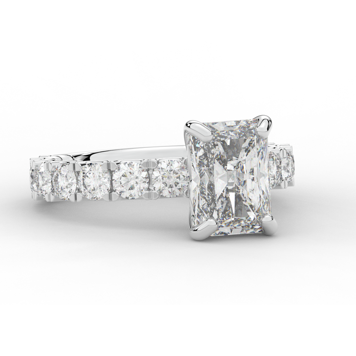 4.35CT.TW RADIANT LAB DIAMOND ENGAGEMENT RING - Nazarelle