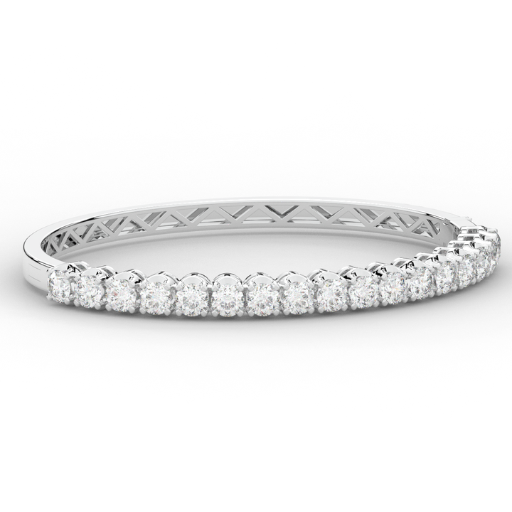 5.00CT.TW ROUND LAB DIAMOND BANGLE - Nazarelle