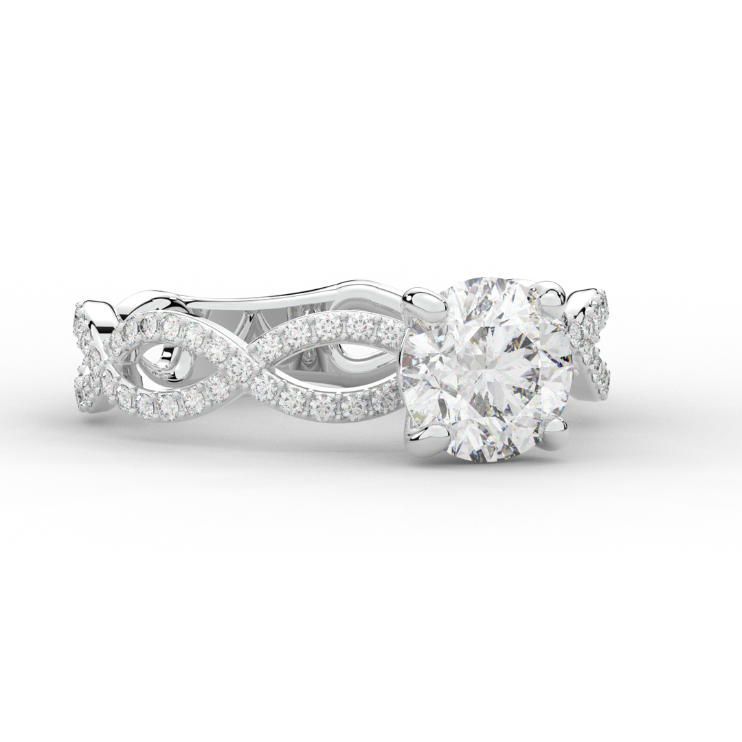 1.30CT.TW ROUND LAB DIAMOND ENGAGEMENT RING - Nazarelle