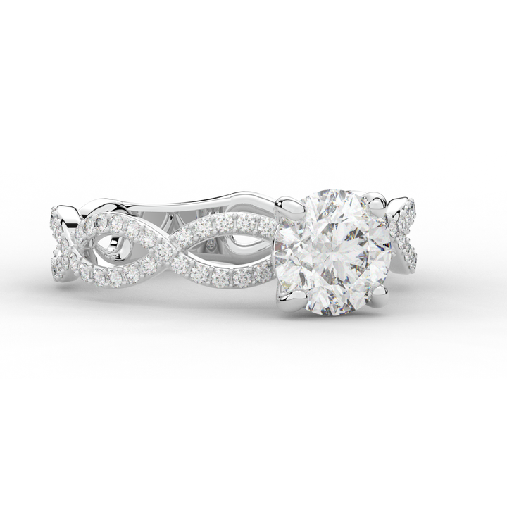 1.30CT.TW ROUND LAB DIAMOND ENGAGEMENT RING - Nazarelle