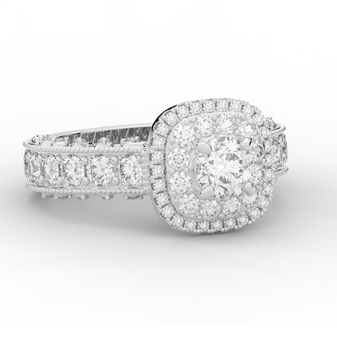 2.30CT.TW ROUND LAB DIAMOND ENGAGEMENT RING - Nazarelle