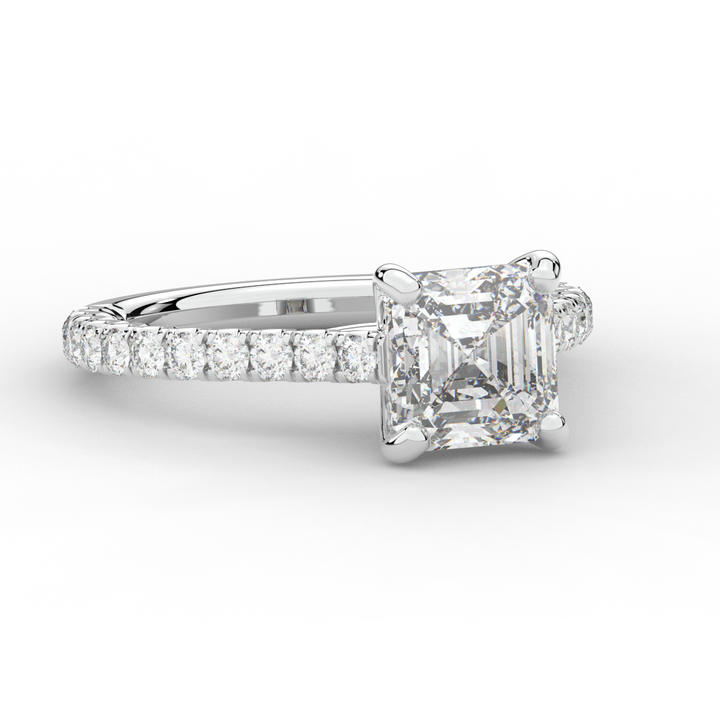 2.40CT.TW ASSCHER LAB DIAMOND ENGAGEMENT RING - Nazarelle