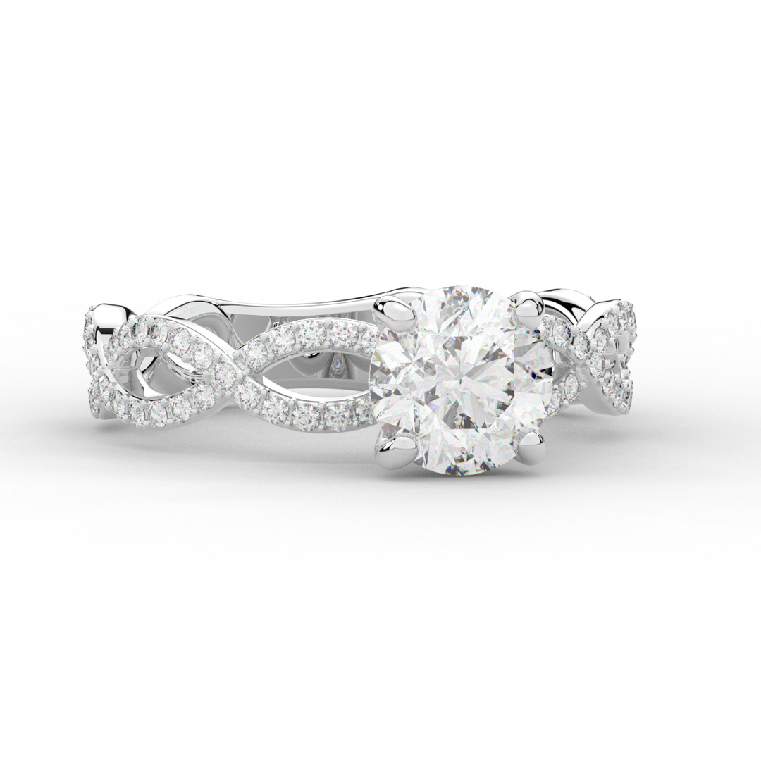 1.30CT.TW ROUND LAB DIAMOND ENGAGEMENT RING - Nazarelle