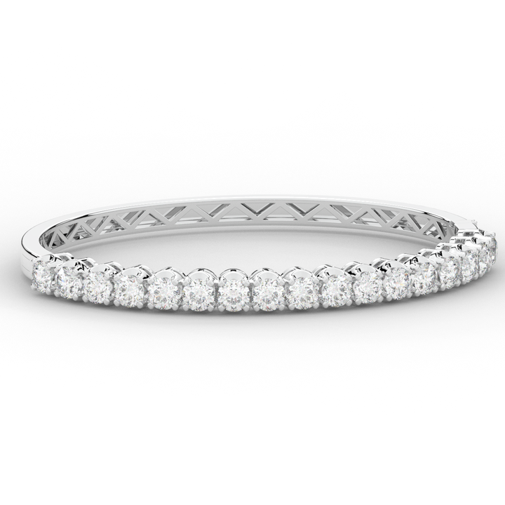 5.00CT.TW ROUND LAB DIAMOND BANGLE - Nazarelle