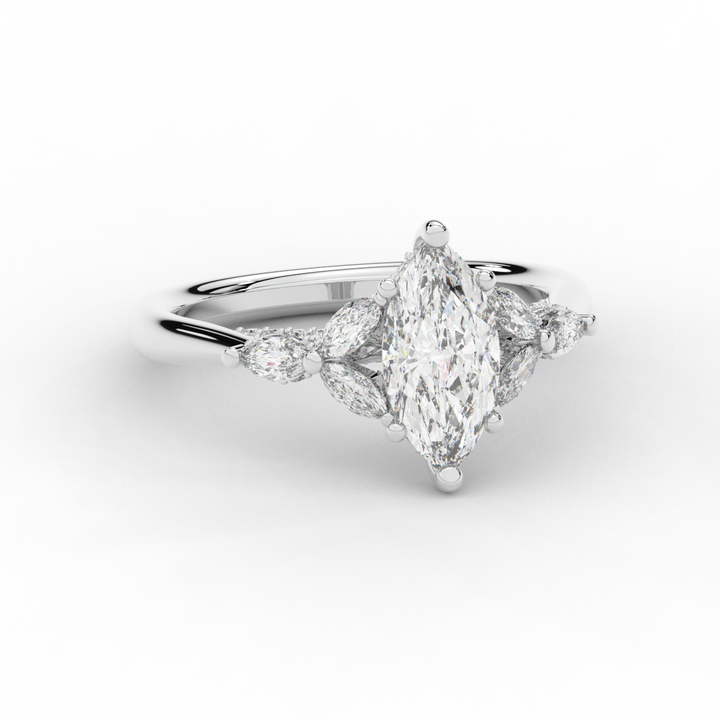 1.50CT.TW MARQUISE LAB DIAMOND ENGAGEMENT RING - Nazarelle