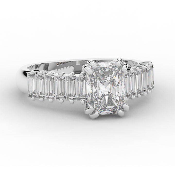 2.60CT.TW RADIANT LAB DIAMOND ENGAGEMENT RING - Nazarelle