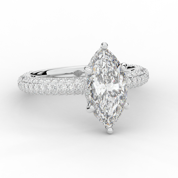 2.60CT.TW MARQUISE LAB DIAMOND ENGAGEMENT RING - Nazarelle