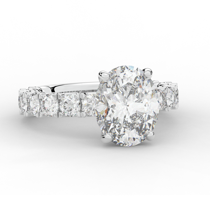 4.35CT.TW OVAL LAB DIAMOND ENGAGEMENT RING - Nazarelle