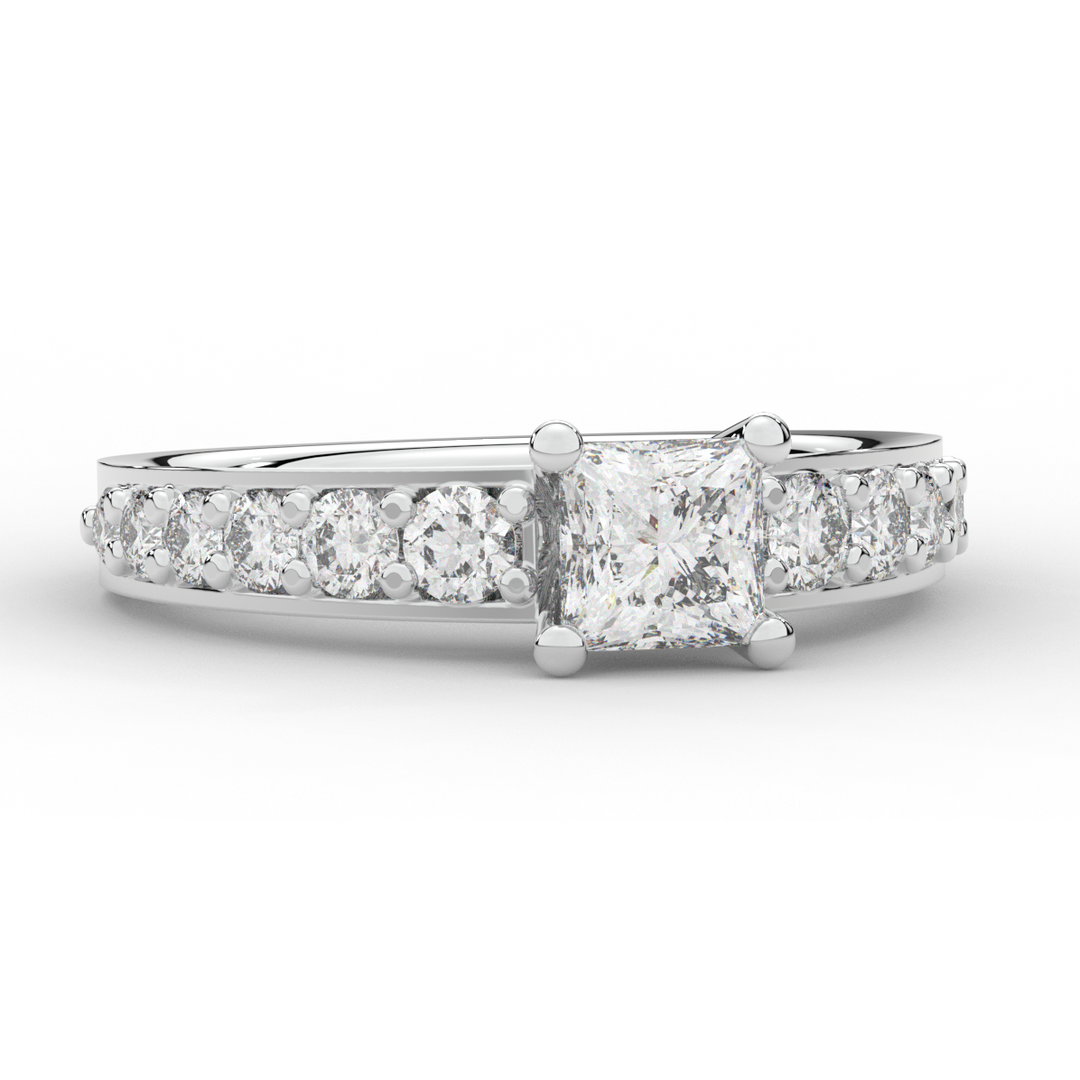 1.75CT.TW PRINCESS LAB DIAMOND SOLITAIRE ENGAGEMENT RING - Nazarelle