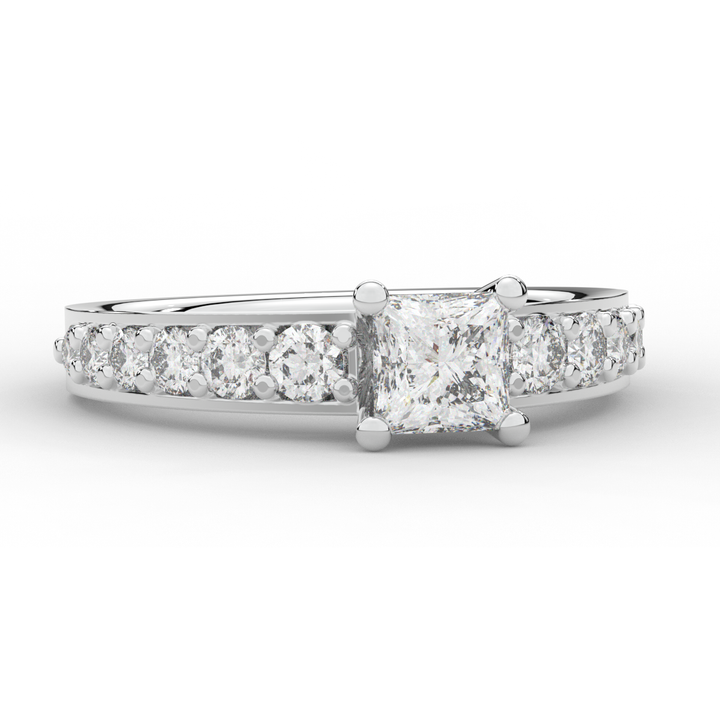 1.75CT.TW PRINCESS LAB DIAMOND SOLITAIRE ENGAGEMENT RING - Nazarelle