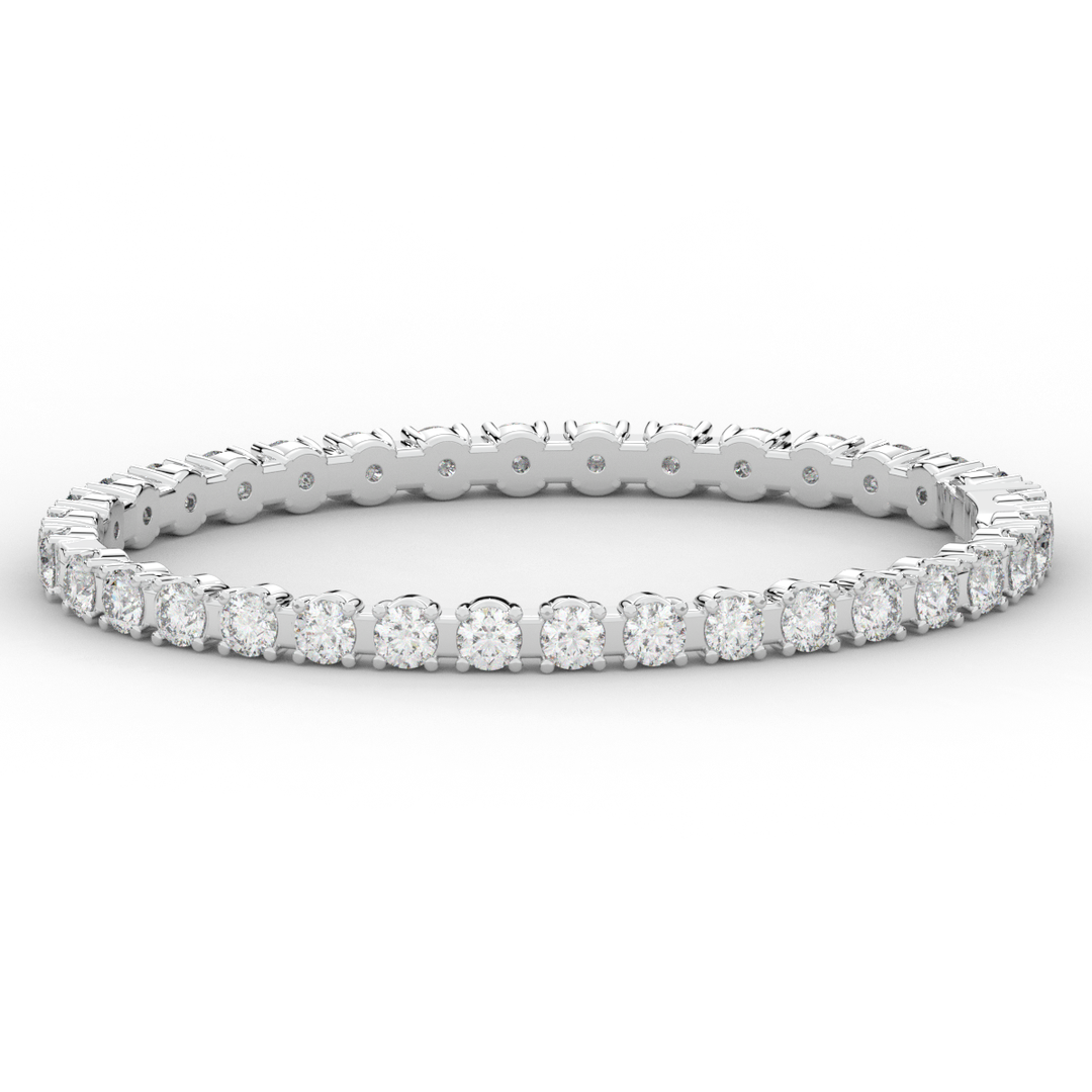 9.00CT.TW ROUND LAB DIAMOND ETERNITY BANGLE - Nazarelle