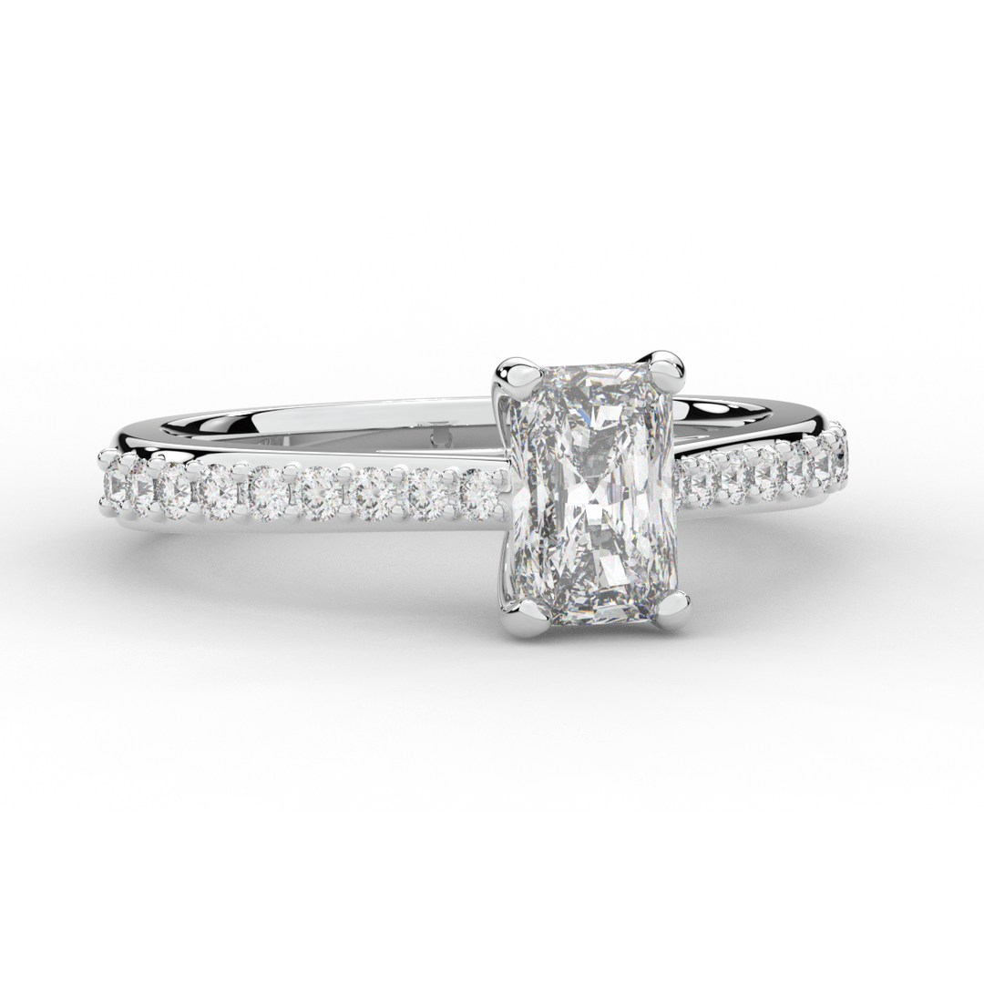 1.25CT.TW RADIANT LAB DIAMOND SOLITAIRE ENGAGEMENT RING - Nazarelle