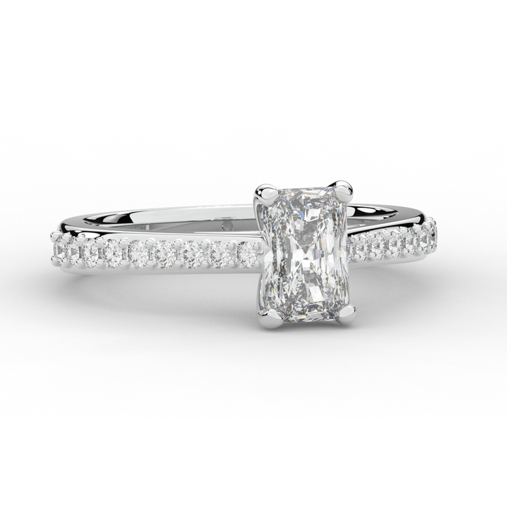 1.25CT.TW RADIANT LAB DIAMOND SOLITAIRE ENGAGEMENT RING - Nazarelle