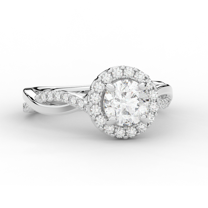 1.30CT.TW ROUND LAB DIAMOND ENGAGEMENT RING - Nazarelle