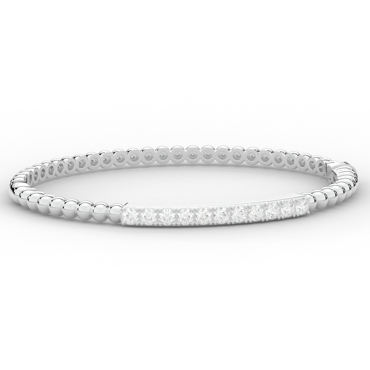 1.10CT.TW ROUND LAB DIAMOND BANGLE - Nazarelle