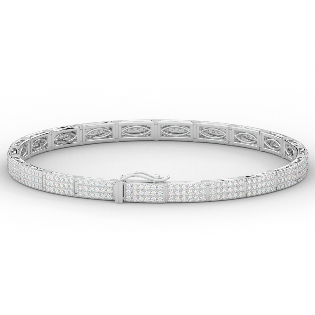 2.25CT.TW ROUND LAB DIAMOND TENNIS BRACELET - Nazarelle