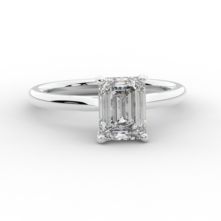 2.00CT EMERALD CUT LAB DIAMOND SOLITAIRE ENGAGEMENT RING - Nazarelle