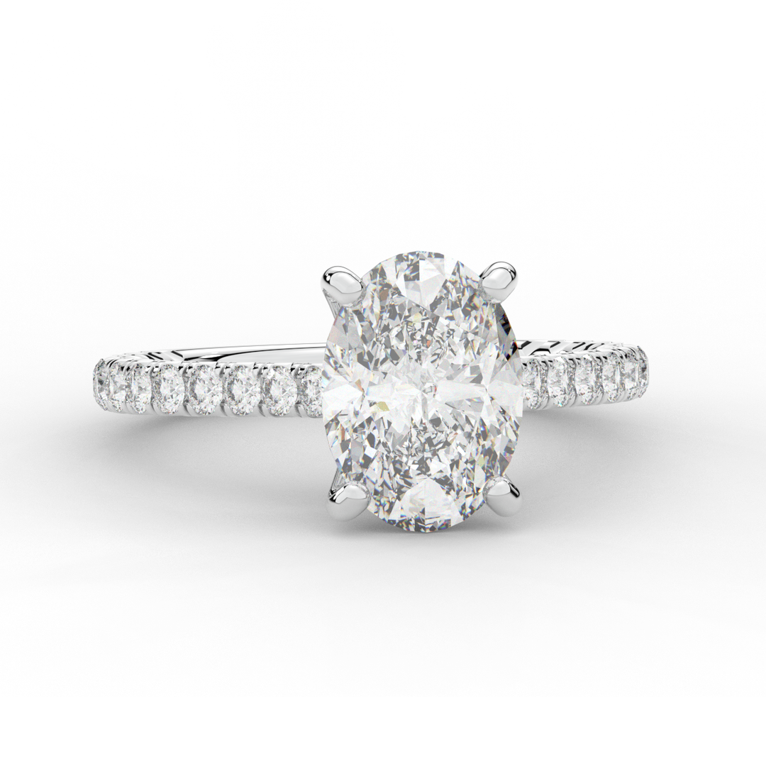2.40CT.TW OVAL LAB DIAMOND ENGAGEMENT RING - Nazarelle