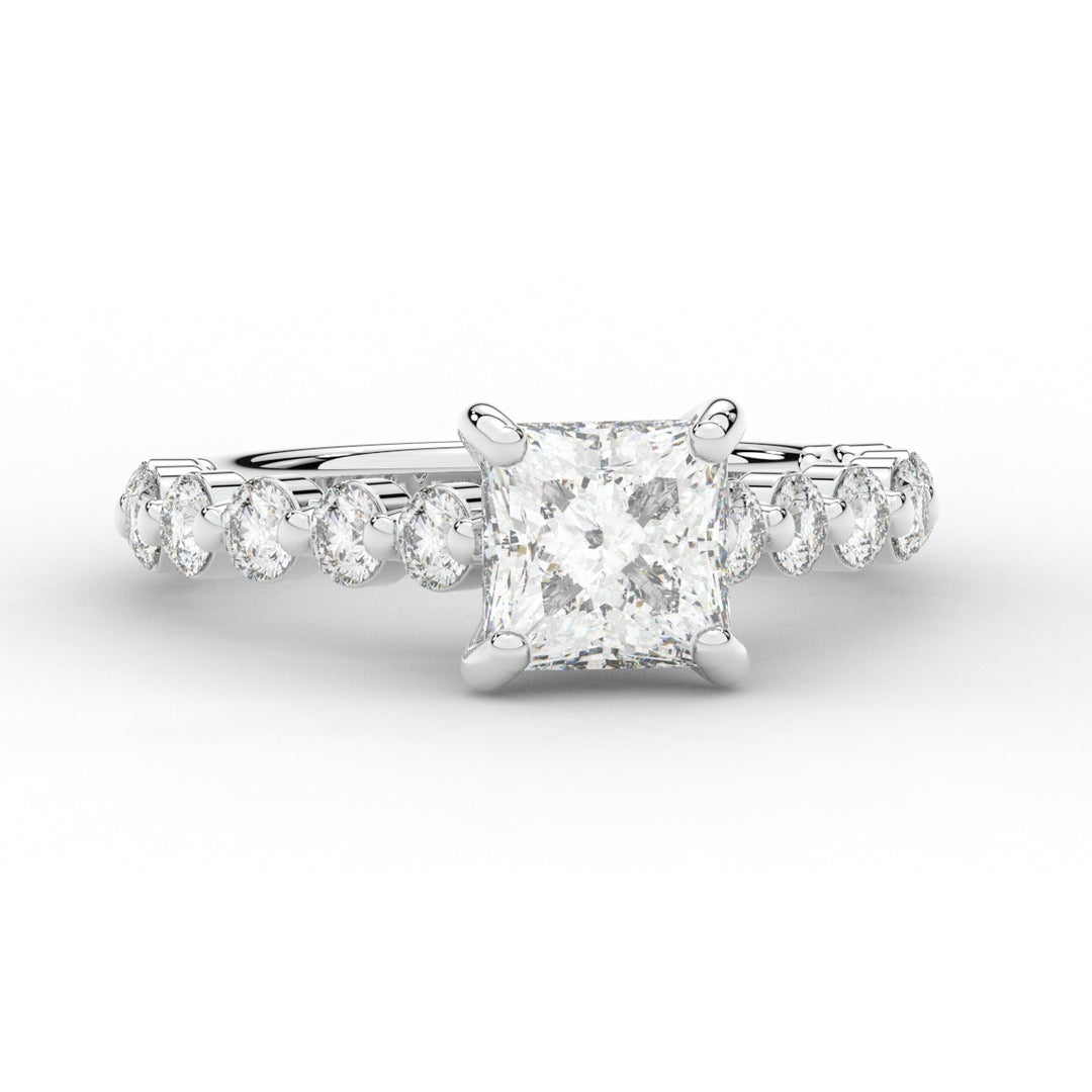 3.90CT.TW PRINCESS LAB DIAMOND ENGAGEMENT RING - Nazarelle