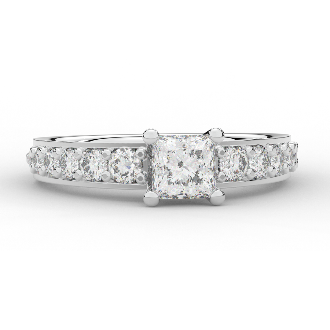 1.75CT.TW PRINCESS LAB DIAMOND SOLITAIRE ENGAGEMENT RING - Nazarelle