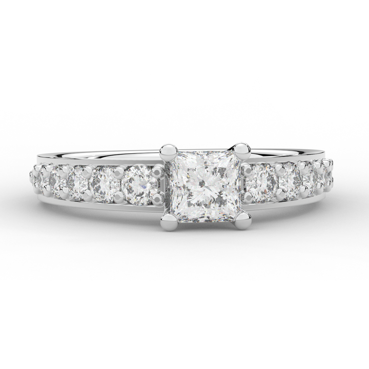 1.75CT.TW PRINCESS LAB DIAMOND SOLITAIRE ENGAGEMENT RING - Nazarelle