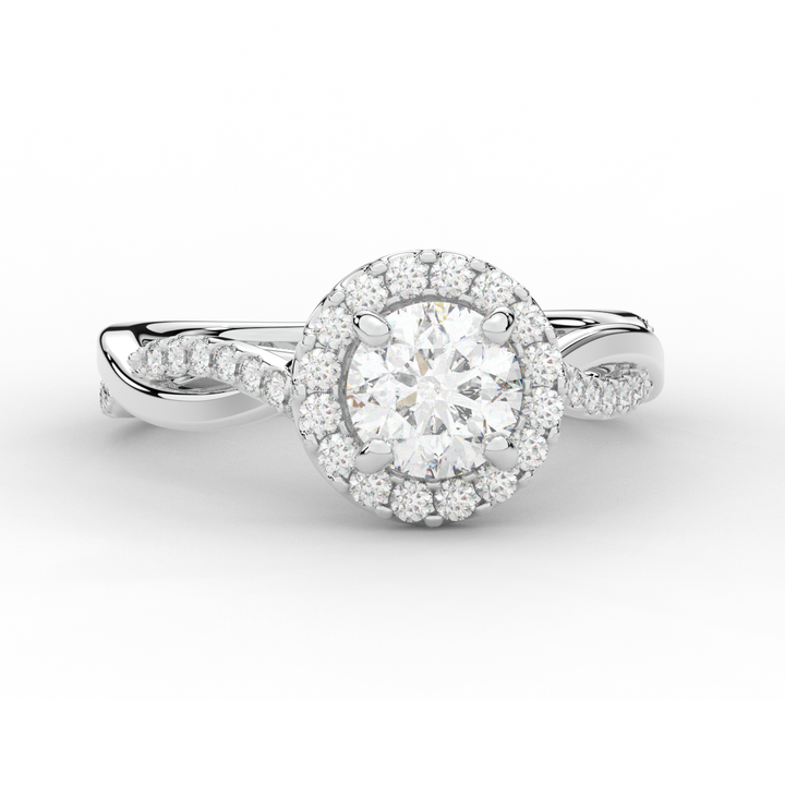 1.30CT.TW ROUND LAB DIAMOND ENGAGEMENT RING - Nazarelle