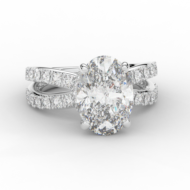 6.25CT.TW OVAL LAB DIAMOND ENGAGEMENT RING - Nazarelle