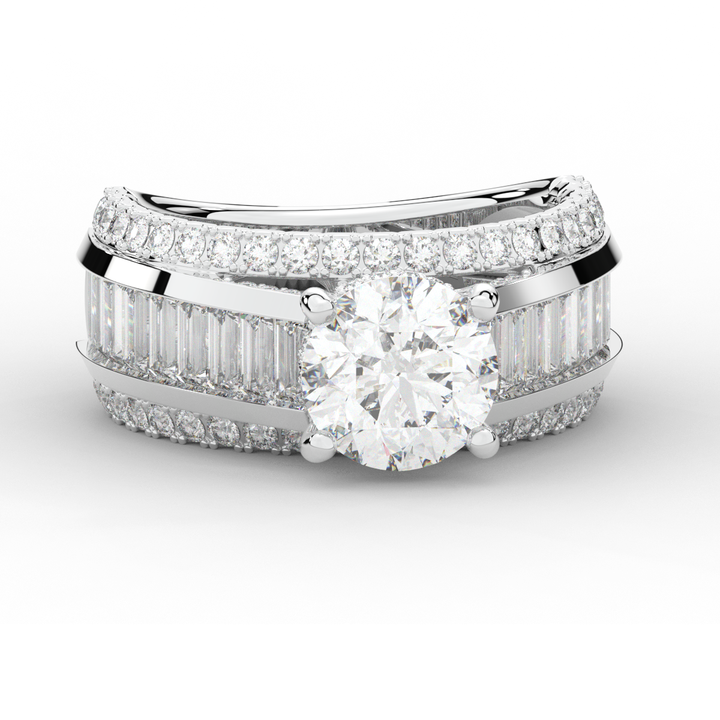 3.15CT.TW ROUND LAB DIAMOND ENGAGEMENT RING - Nazarelle