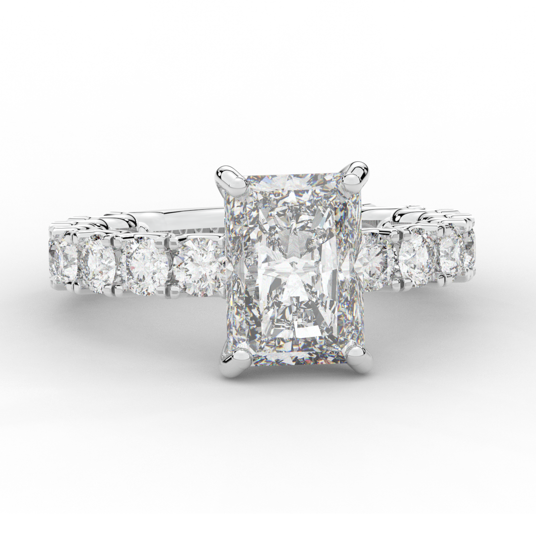 4.35CT.TW RADIANT LAB DIAMOND ENGAGEMENT RING - Nazarelle