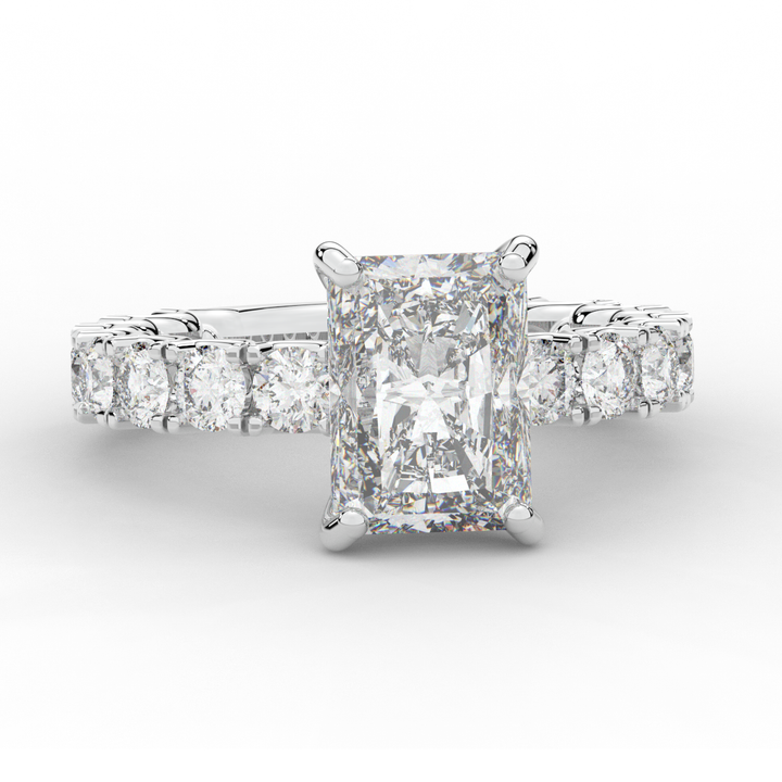 4.35CT.TW RADIANT LAB DIAMOND ENGAGEMENT RING - Nazarelle
