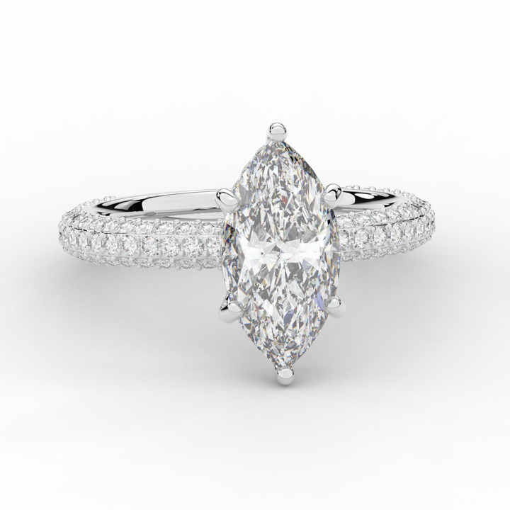 2.60CT.TW MARQUISE LAB DIAMOND ENGAGEMENT RING - Nazarelle