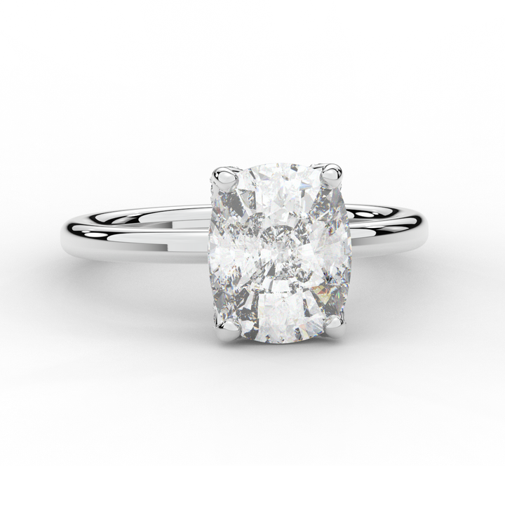 3.10CT.TW CUSHION LAB DIAMOND ENGAGEMENT RING - Nazarelle
