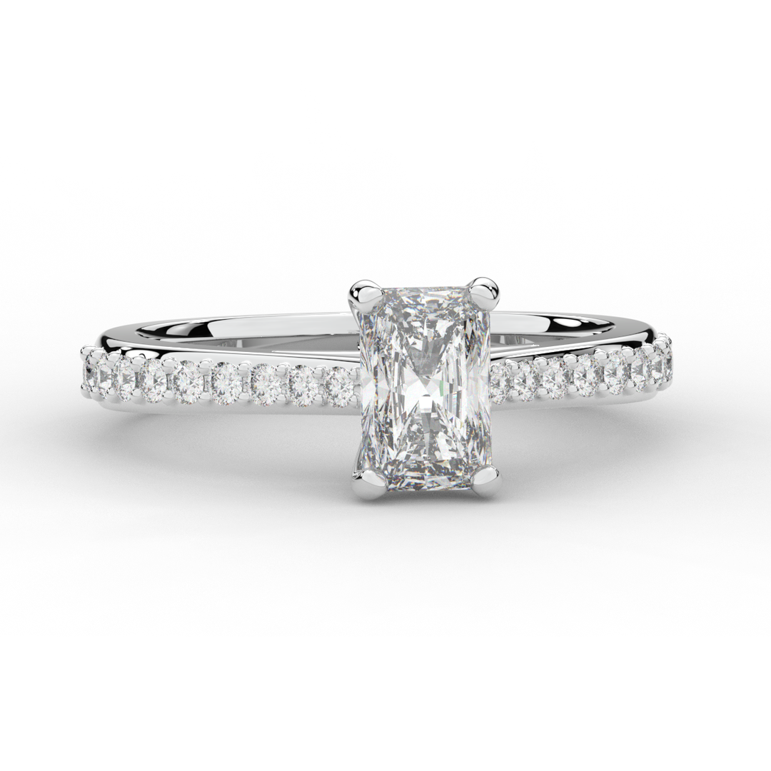 1.25CT.TW RADIANT LAB DIAMOND SOLITAIRE ENGAGEMENT RING - Nazarelle