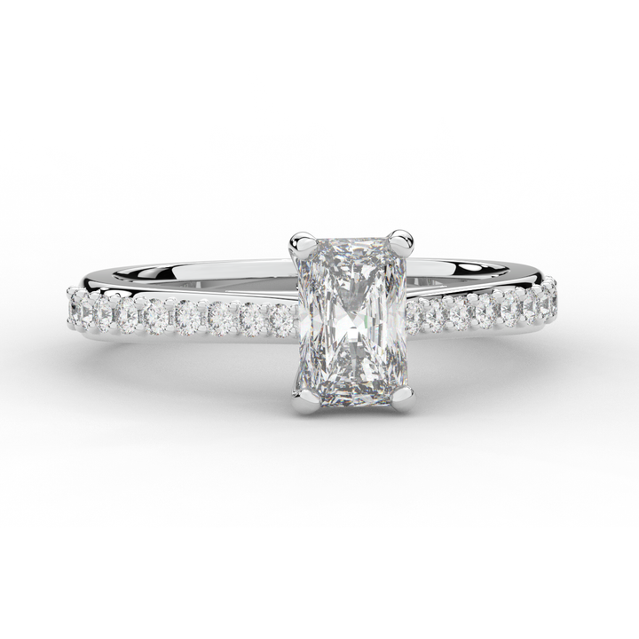 1.25CT.TW RADIANT LAB DIAMOND SOLITAIRE ENGAGEMENT RING - Nazarelle