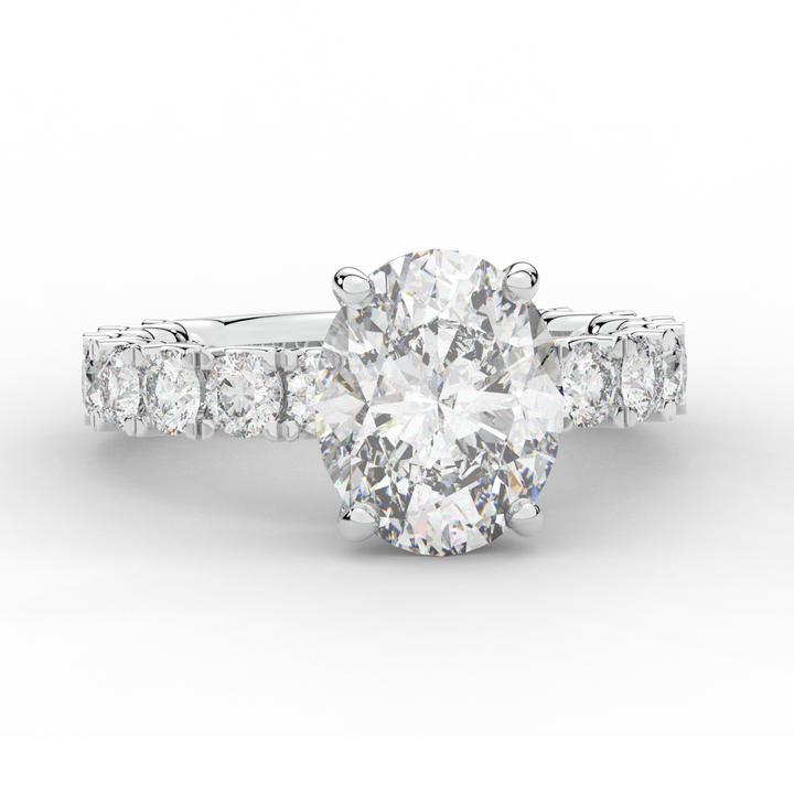 4.35CT.TW OVAL LAB DIAMOND ENGAGEMENT RING - Nazarelle