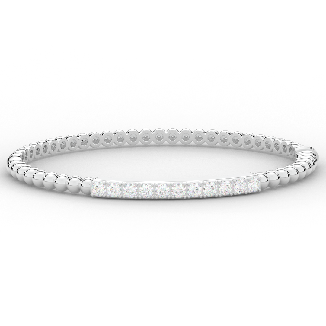 1.10CT.TW ROUND LAB DIAMOND BANGLE - Nazarelle