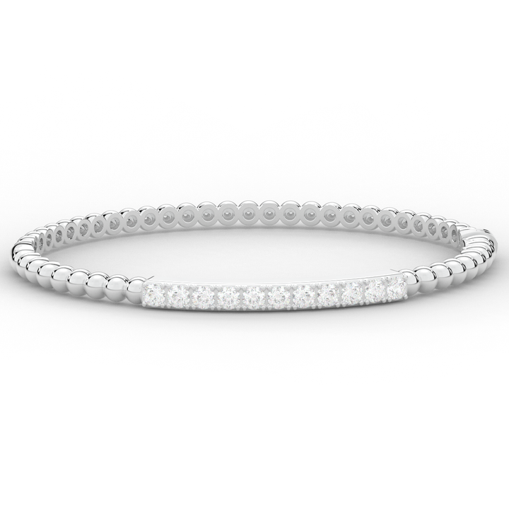 1.10CT.TW ROUND LAB DIAMOND BANGLE - Nazarelle