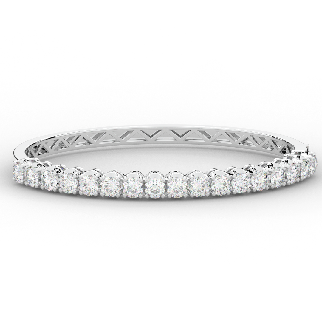 5.00CT.TW ROUND LAB DIAMOND BANGLE - Nazarelle
