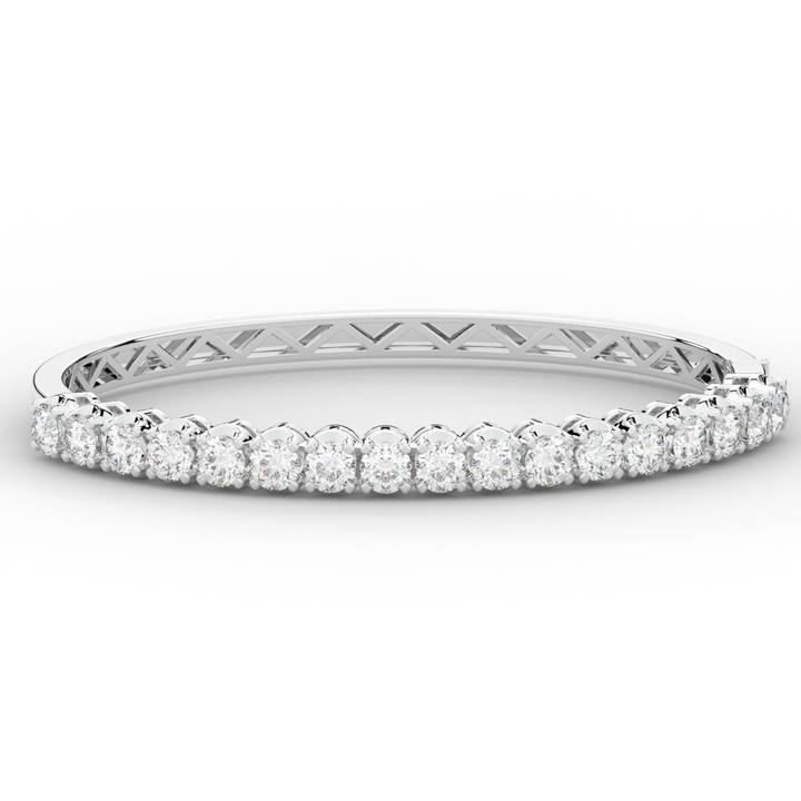 5.00CT.TW ROUND LAB DIAMOND BANGLE - Nazarelle