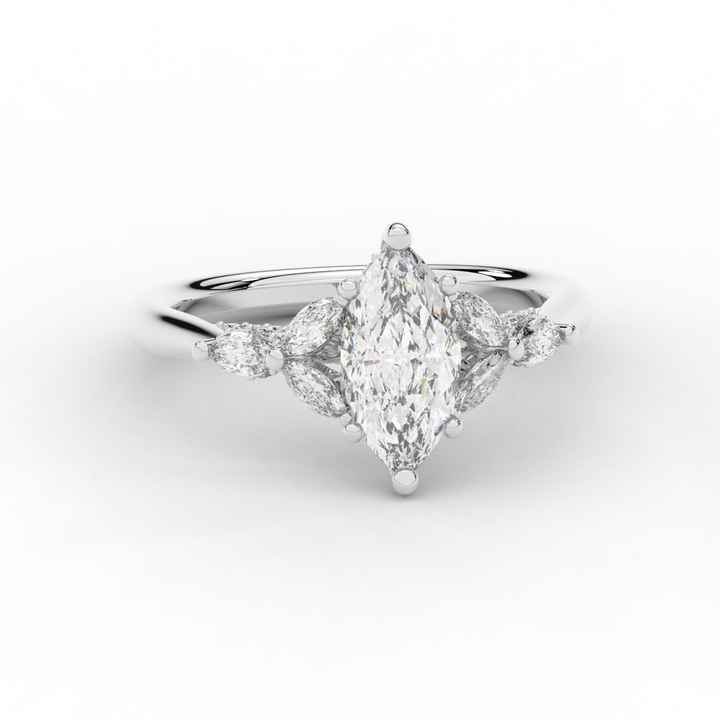 1.50CT.TW MARQUISE LAB DIAMOND ENGAGEMENT RING - Nazarelle