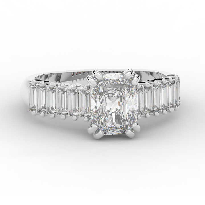 2.60CT.TW RADIANT LAB DIAMOND ENGAGEMENT RING - Nazarelle