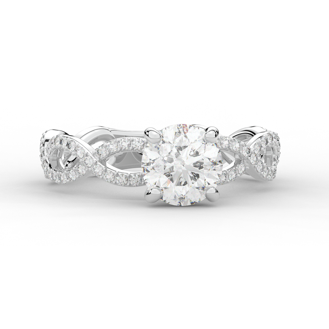 1.30CT.TW ROUND LAB DIAMOND ENGAGEMENT RING - Nazarelle